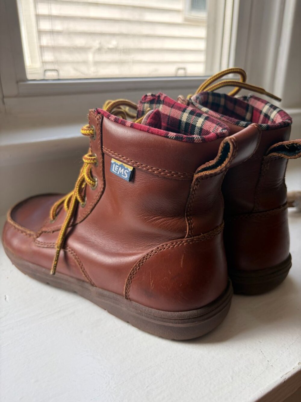 Lems Boulder Boots Russet Brown Leather Unisex Men 6/Women 7.5 - Picture 10 of 14
